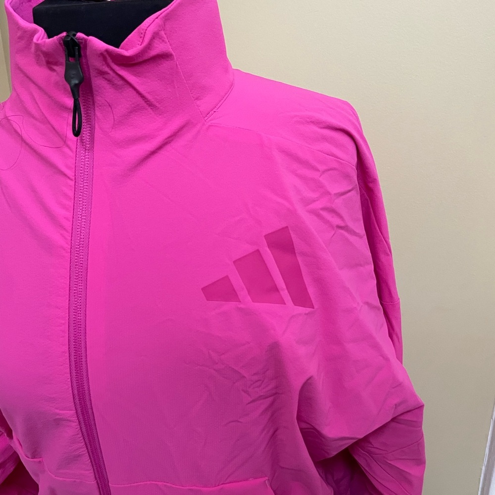 NWT adidas Bold fuchsia Women's Track Suit barrel legs pants  size S - Picture 2 of 14